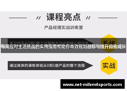 每周应对生活挑战的实用指南帮助你高效规划目标与提升自我成长